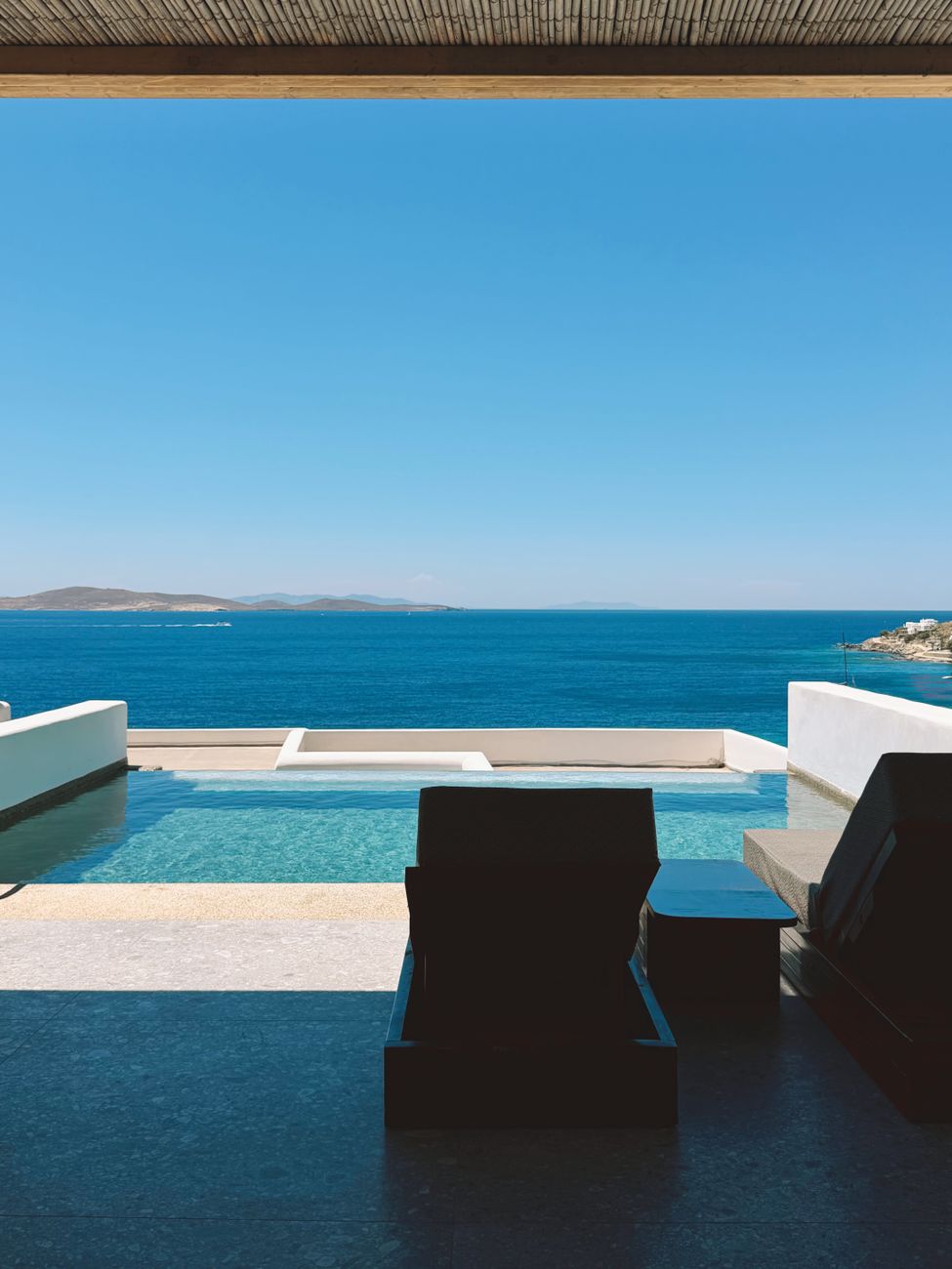 Architectural luxury villa terrace in Mediterranean